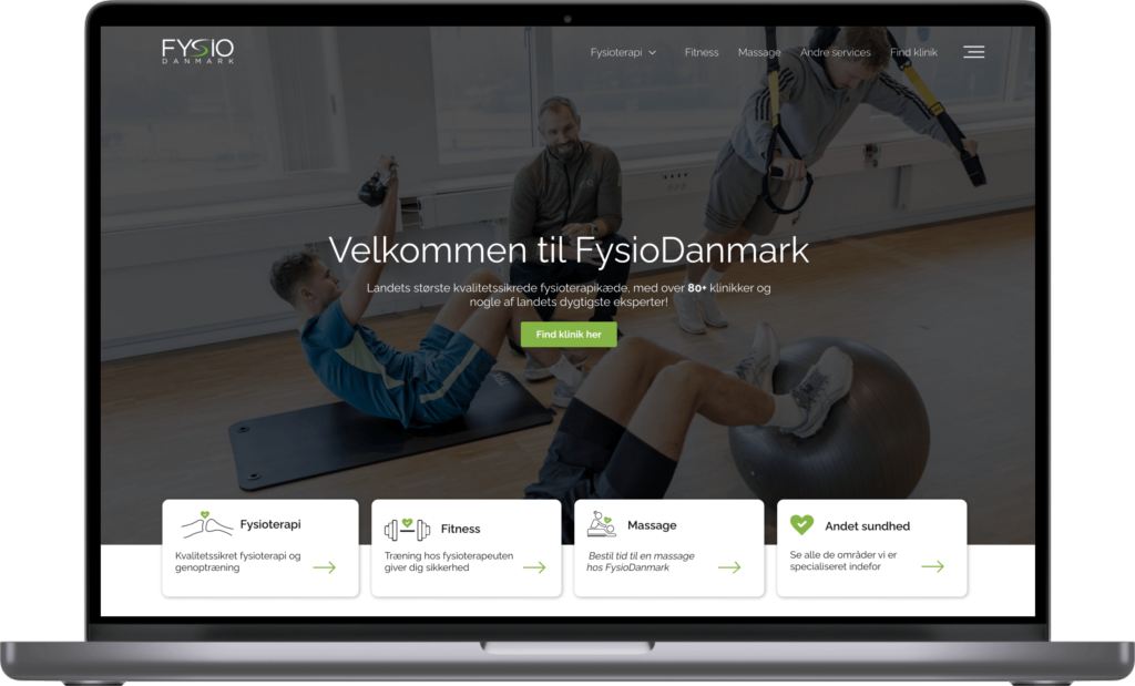 FysioDanmark design af website